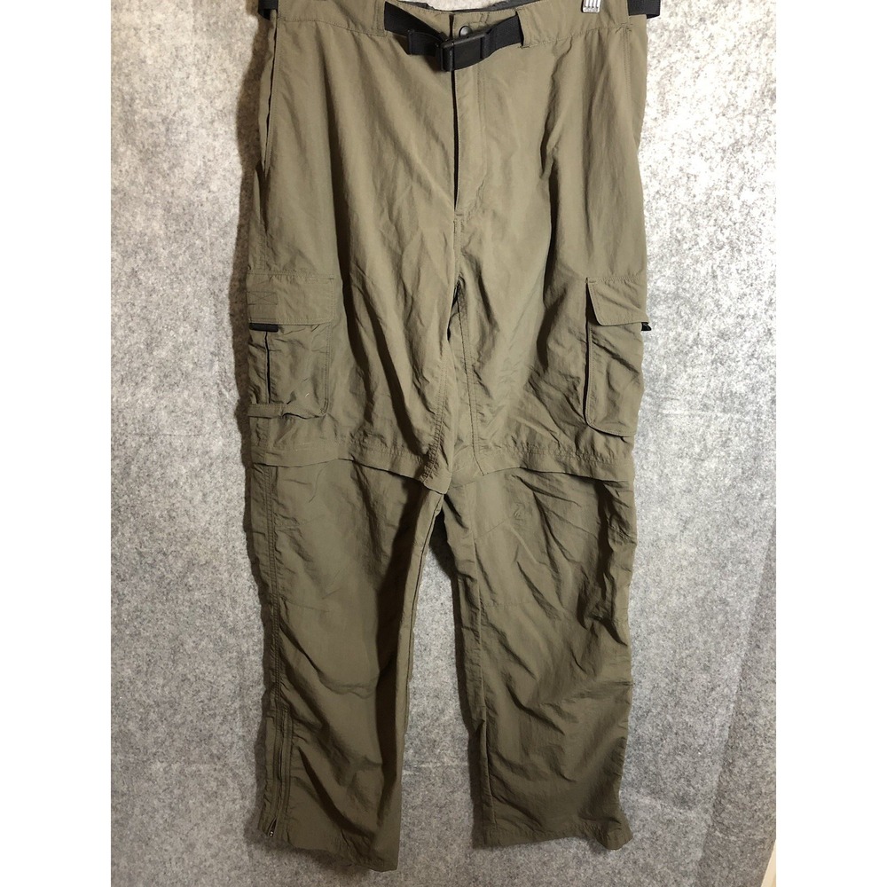 Eastern Mountain Sports Pants 32 Brown Nylon Performance Work Hike Convertible